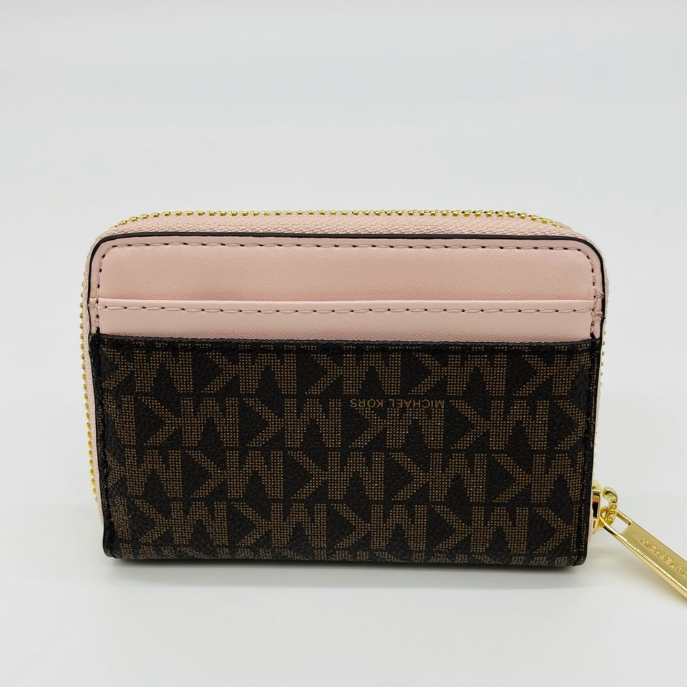 Michael Kors Medium ZA Card Case Wallet Powder Blush Multi - Picture 5 of 9